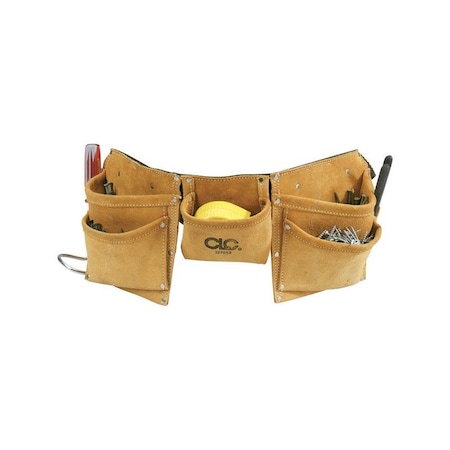 Clc Work Gear CLC Heavy Duty 8 pocket Leather/Suede Work Apron Tan 1 pk I370X3